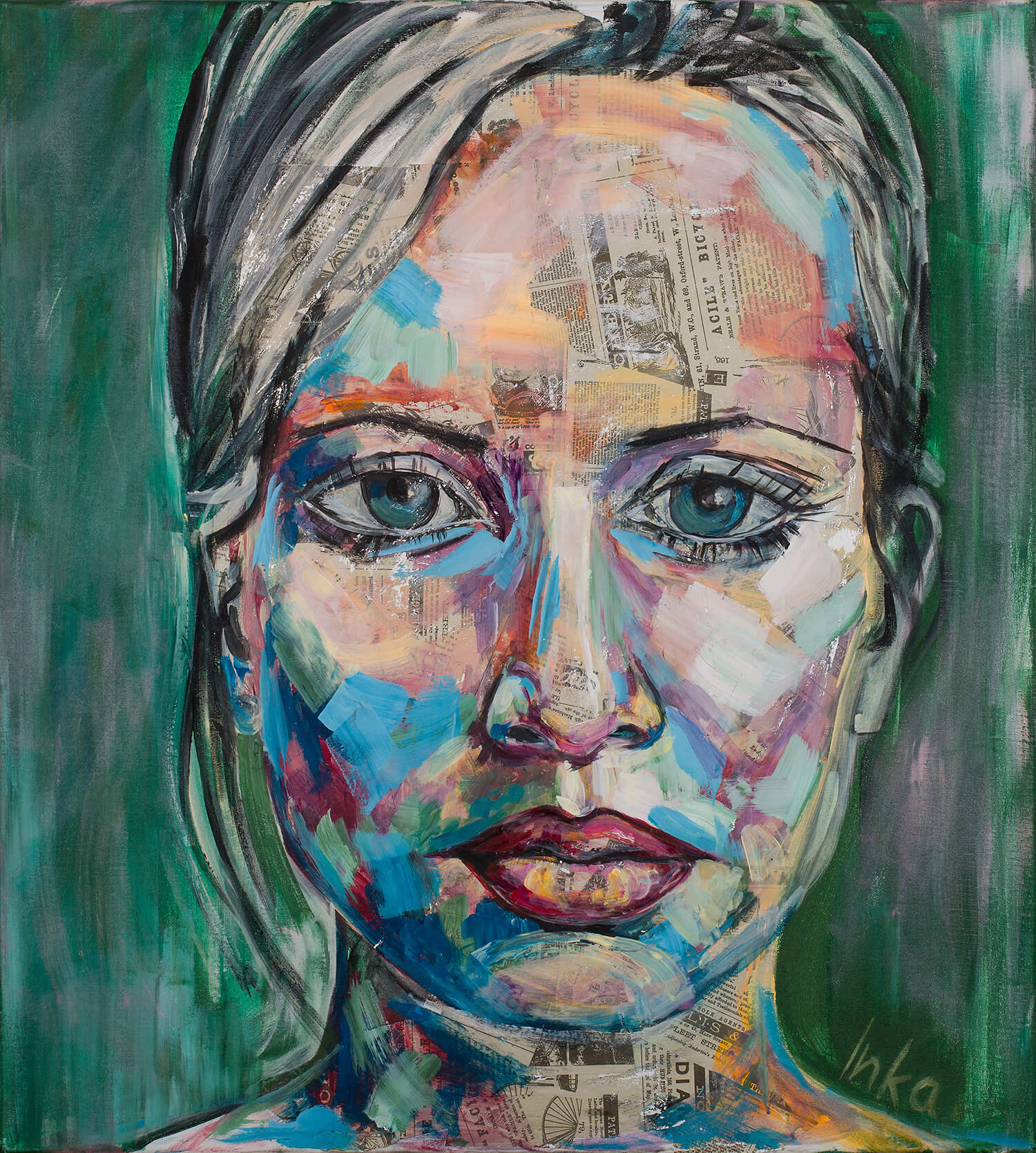 portret akryl na płótnie