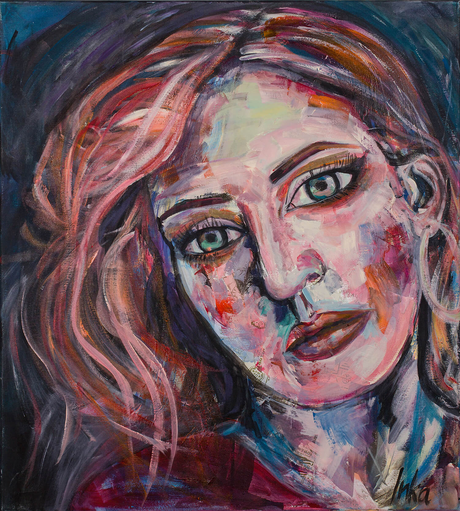 portret akryl na płótnie