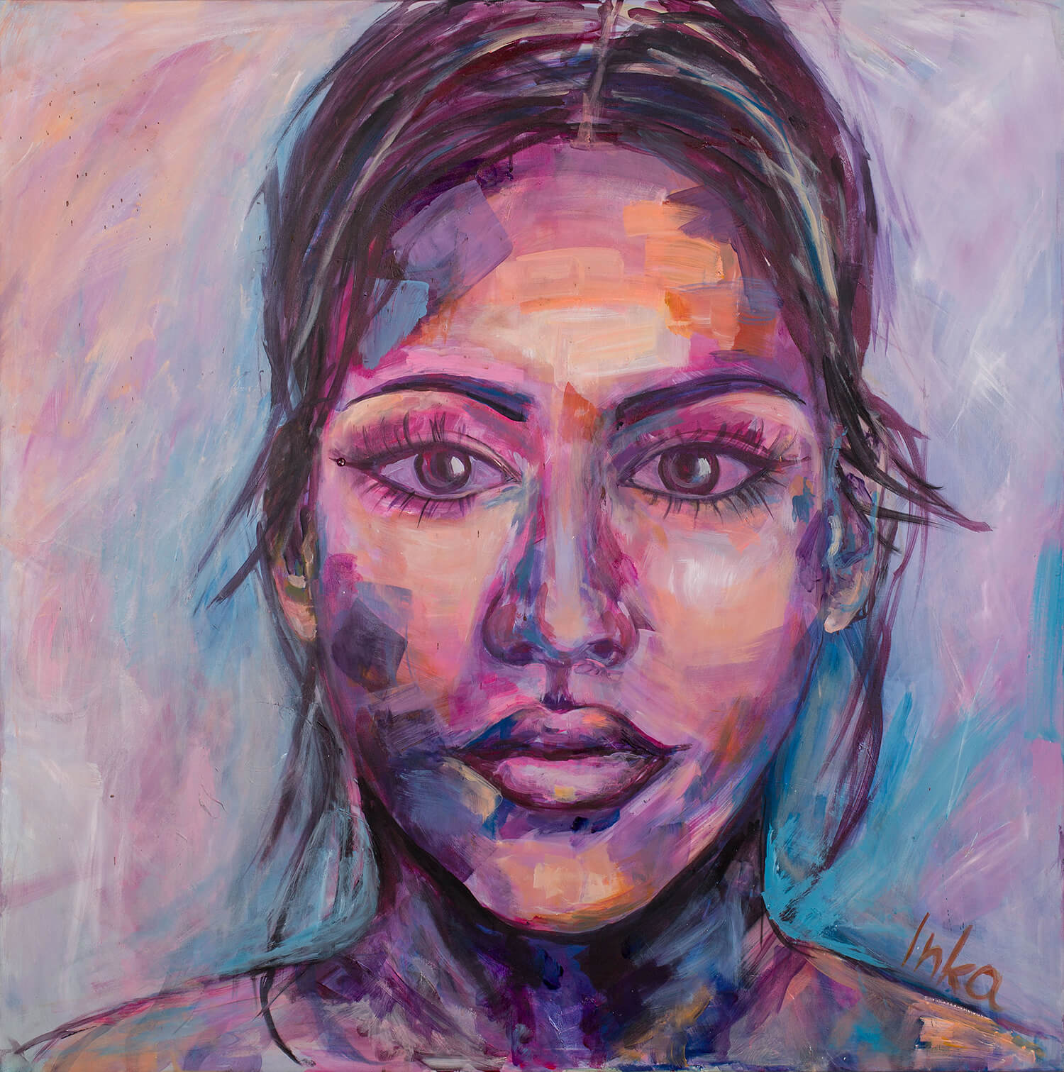 portret akryl na płótnie