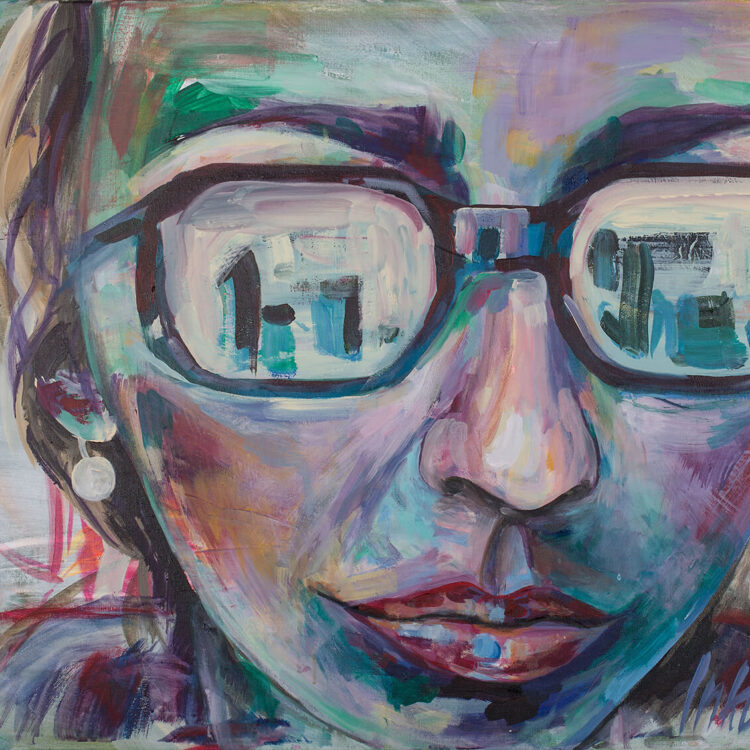 portret akryl na płótnie